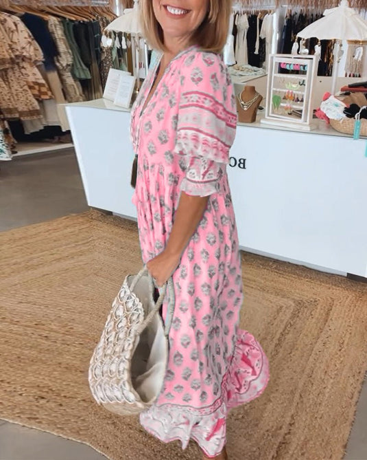 Andy | Graceful Tassel Midi Boho Dress