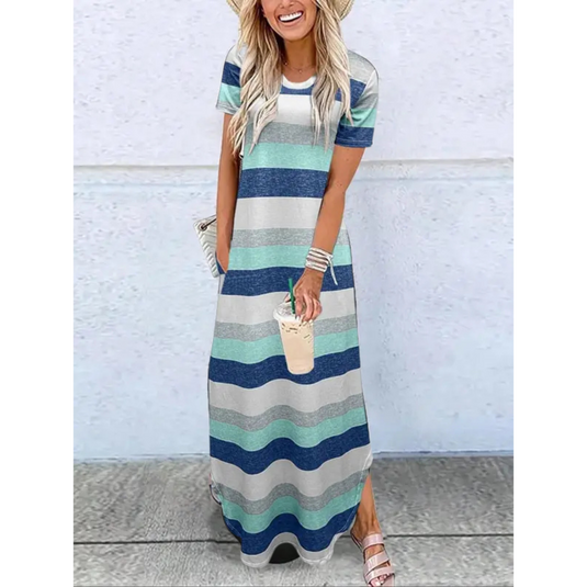 Ador | Easygoing Round Neck Maxi Casual Summer Dress