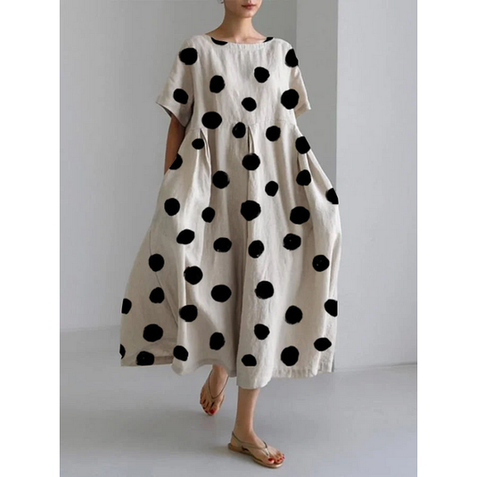 Abel | Playful Polka Dot Maxi Casual Summer Dress