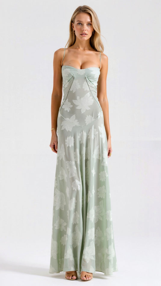 Pandora | Stunning Bustier Maxi Wedding Guest Dress