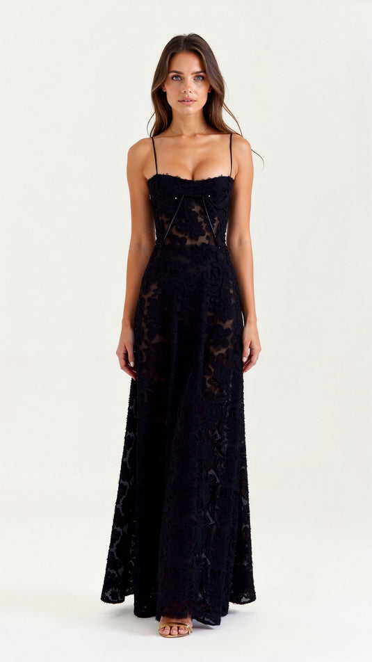 Pandora | Stunning Bustier Maxi Wedding Guest Dress
