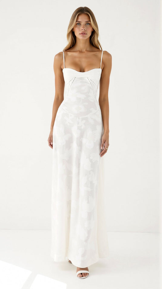 Pandora | Stunning Bustier Maxi Wedding Guest Dress