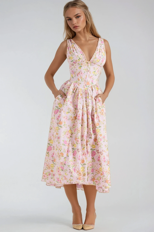 Elga | Elegant Summer Floral Dress