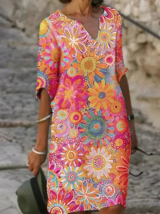 Quinn | Elegant Tummy Control  Evening Floral Dress