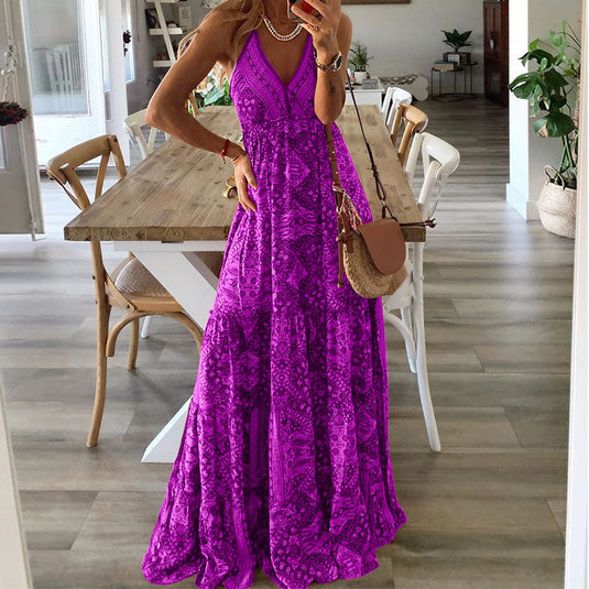 Colette | Dreamy V-Neck Maxi Boho Dress