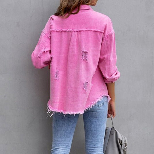 Georgia | Retro Button Front Women Casual Jacket