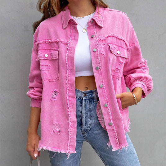 Georgia | Retro Button Front Women Casual Jacket