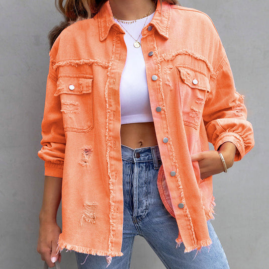 Georgia | Retro Button Front Women Casual Jacket