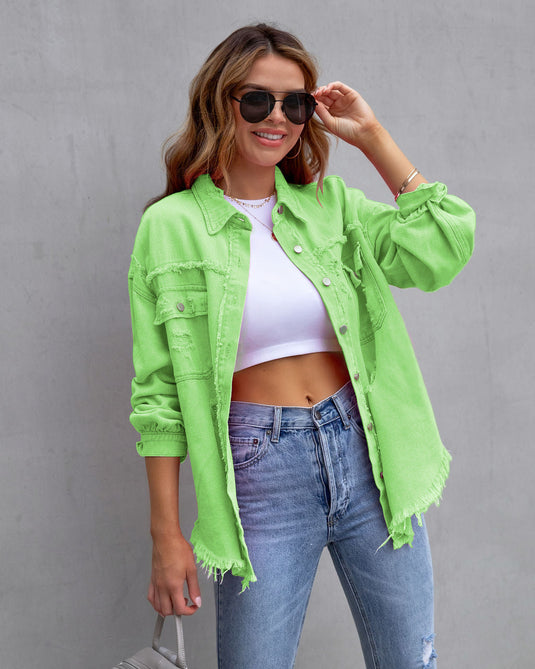 Georgia | Retro Button Front Women Casual Jacket