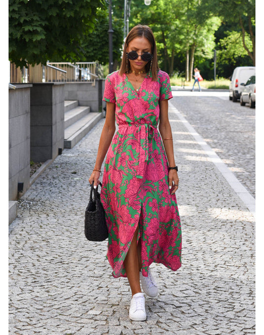 Laura | Lovely V-Neck Maxi Floral Dress