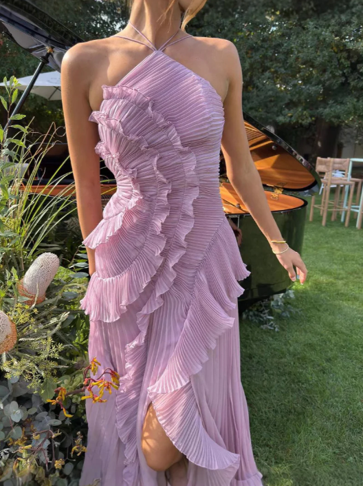Traci - Pleated Wedding Guest Dress