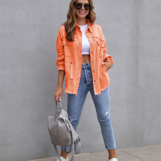 Georgia | Retro Button Front Women Casual Jacket