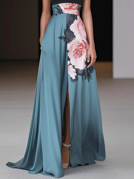 Janel | Stunning Sleeveless Maxi Floral Dress