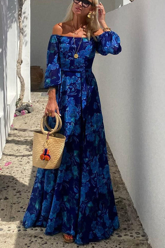Shelby - Off Shoulder Floral Wedding Guest Dress