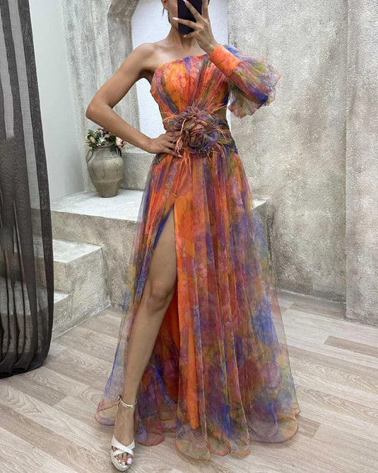 Anwen - Elegant Split Wedding Guest Dress