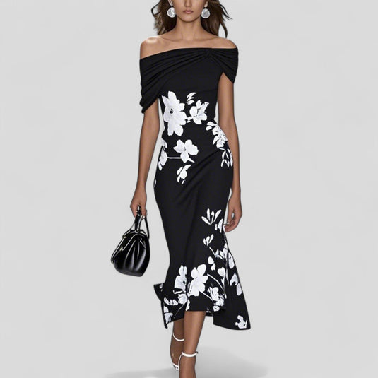 Danica | Chic Midi Floral Dress