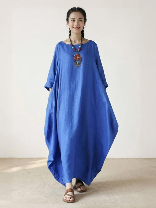 Eliz | Effortless 3/4 Sleeve Maxi Boho Dress