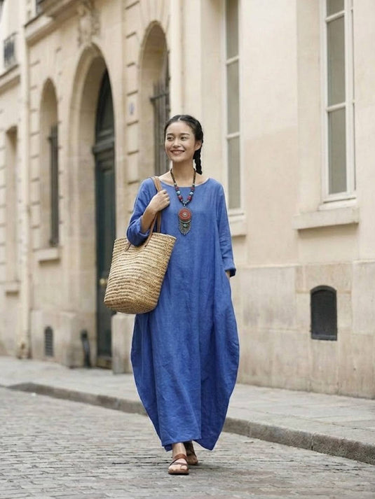 Eliz | Effortless 3/4 Sleeve Maxi Boho Dress