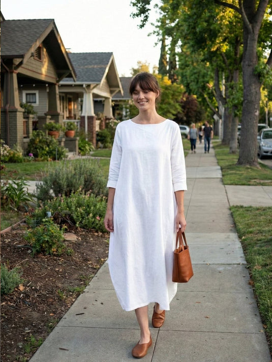 Eliz | Effortless 3/4 Sleeve Maxi Boho Dress
