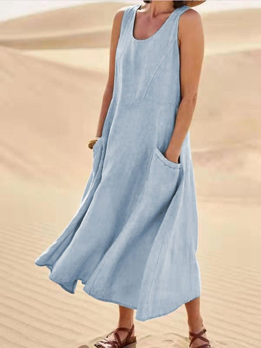 Mina | Relaxed Sleeveless Maxi Casual Summer Dress