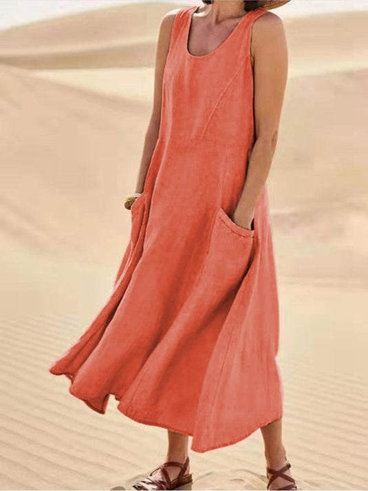 Mina | Relaxed Sleeveless Maxi Casual Summer Dress