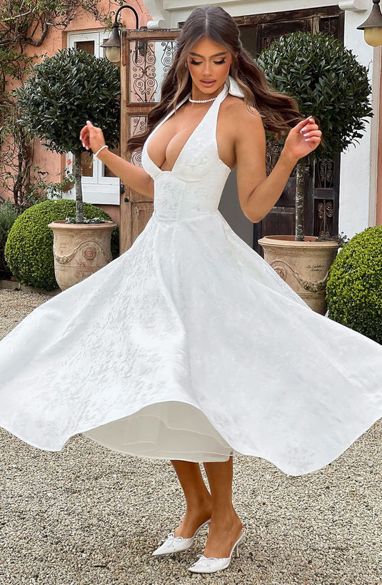 Renee | Chic Midi Wedding Guest Dress