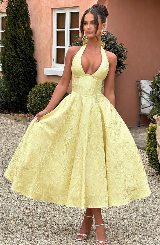 Renee | Chic Midi Wedding Guest Dress