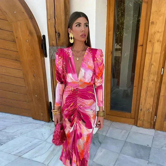 Anna | Charming Wrap Maxi Wedding Guest Dress