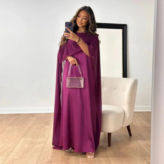 Polly | Glamorous Cape Maxi Wedding Guest Dress