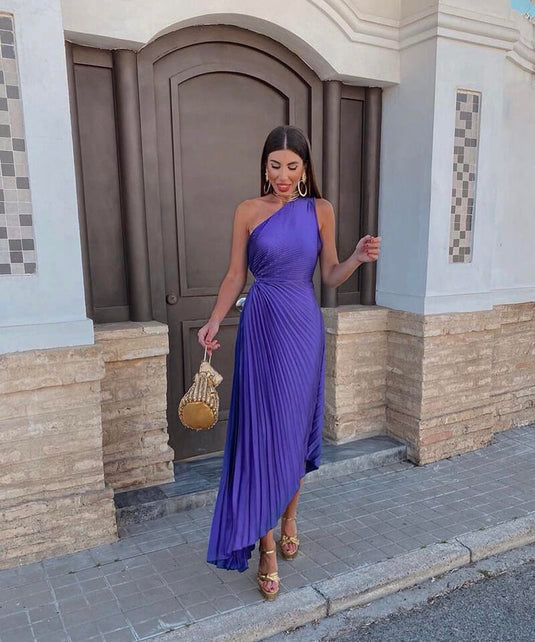 Penny | Chic One Shoulder Wedding Guest Dress