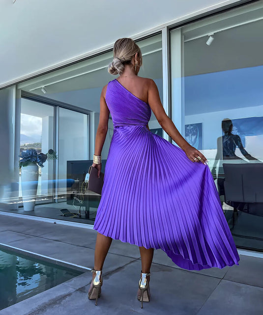 Penny | Chic One Shoulder Wedding Guest Dress