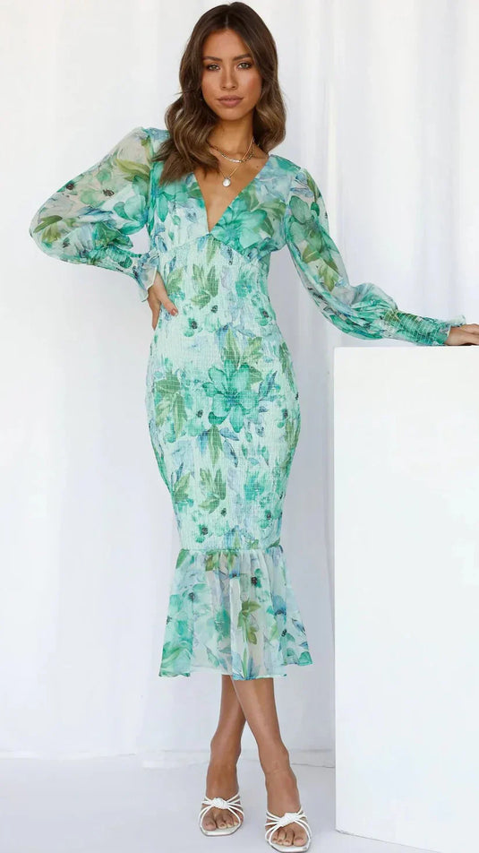 Summer - Radiant Floral Wedding Guest Dress