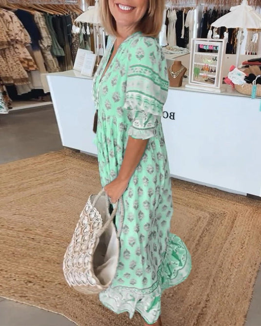 Andy | Graceful Tassel Midi Boho Dress