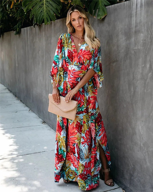 Trisha - Effortless Wrap Maxi Wedding Guest Dress