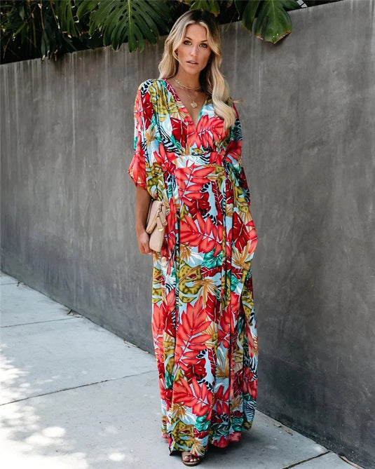 Trisha - Effortless Wrap Maxi Wedding Guest Dress