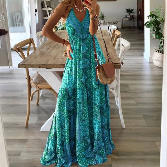 Colette | Dreamy V-Neck Maxi Boho Dress