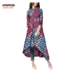 Half sleeve mid-calf length no lining casual dress 100% batik cotton