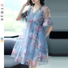 Big Size Elegant Lady Vestidos Loose Solid Dress With Lining