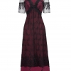Summer Sexy Womens Retro Dress Beach Victorian Style Half Sleeve V-Neck Dress