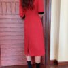Elegant half sleeves dress Brand new high quality high-rise
