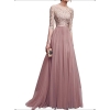 New Elegant Women Dresses Chiffon Female Floor-length Half Sleeve Maxi Dress Women Evening O-Neck Party Dresses