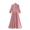 High Waist V-Neck Dresses Female Elegant A-Line Dress