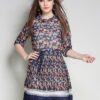 Elegant Dress Women Chiffon Plus Size 5XL Blue Floral