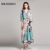 Cute Style V-Neck Half Sleeve Flower Print Elegant