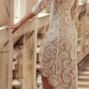 Pencil Dress Half Sleeve Knee-Length Dresses For Women Sexy V-neck