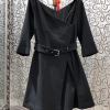 V-Neck Buckle Belt Half Sleeve Casual Party Sexy Short Dress