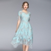 Dress Vintage Runway Hit Color Half Sleeve Dress
