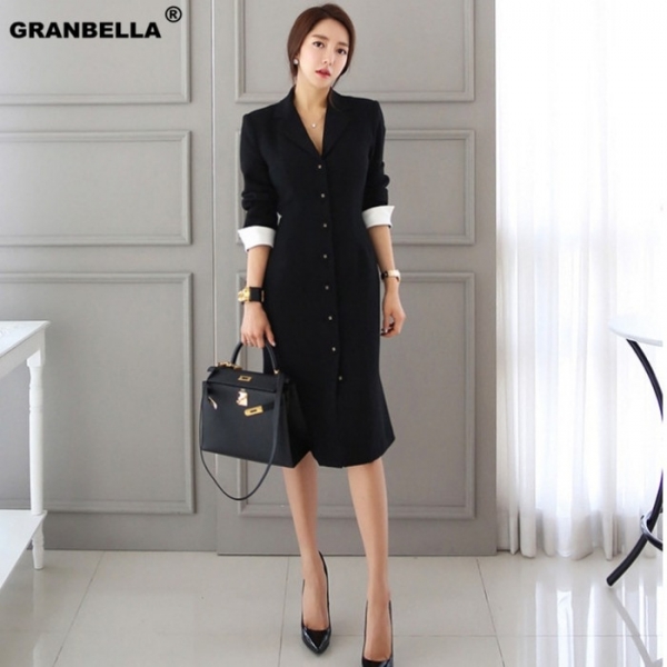 OL style A-line knee-length Casual half sleeve slim