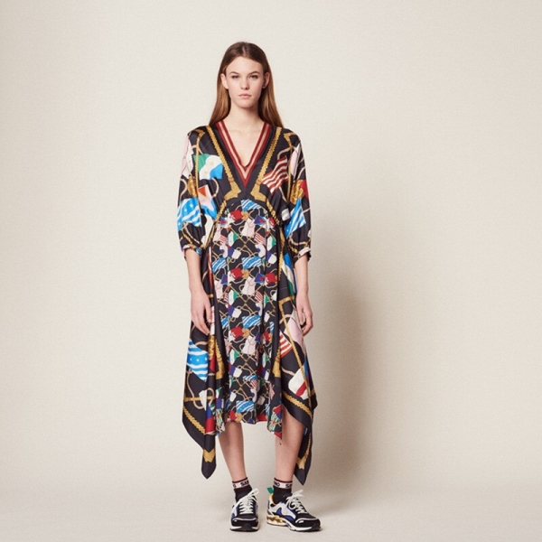 Summer Print Women's Holiday Dress Runway Irregular Sexy V Neck Half Sleeve Ladies Party Midi Dresses 19 Clothes Summer Print Women's Holiday Dress Runway Irregular Sexy V Neck Half Sleeve Ladies Party Midi Dresses 19 Clothes