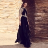 Elegant New Design Patchwork Half Sleeve Chiffon Maxi Dress Women Celebrity Party Dress Vestidos Wholesale 19